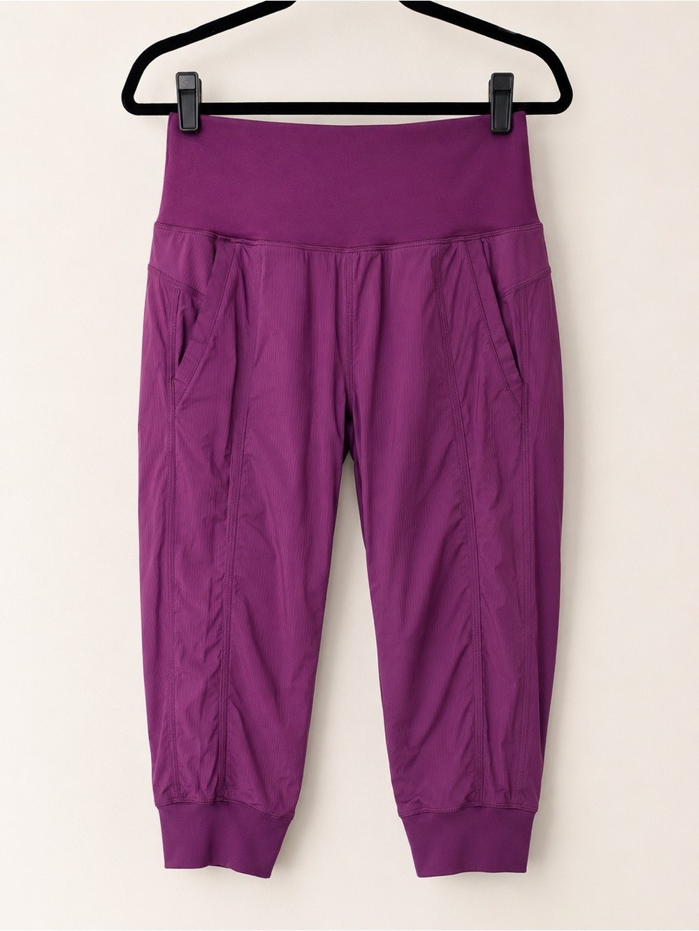 lululemon Studio Crop II Pants Size 6 Maroon Unlined Jogger - Picture 3 of 11
